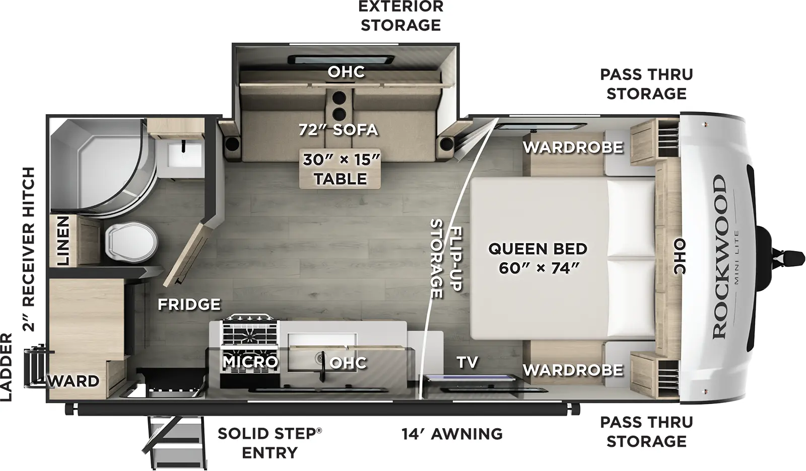 Rockwood Mini Lite 2109S Floorplan
